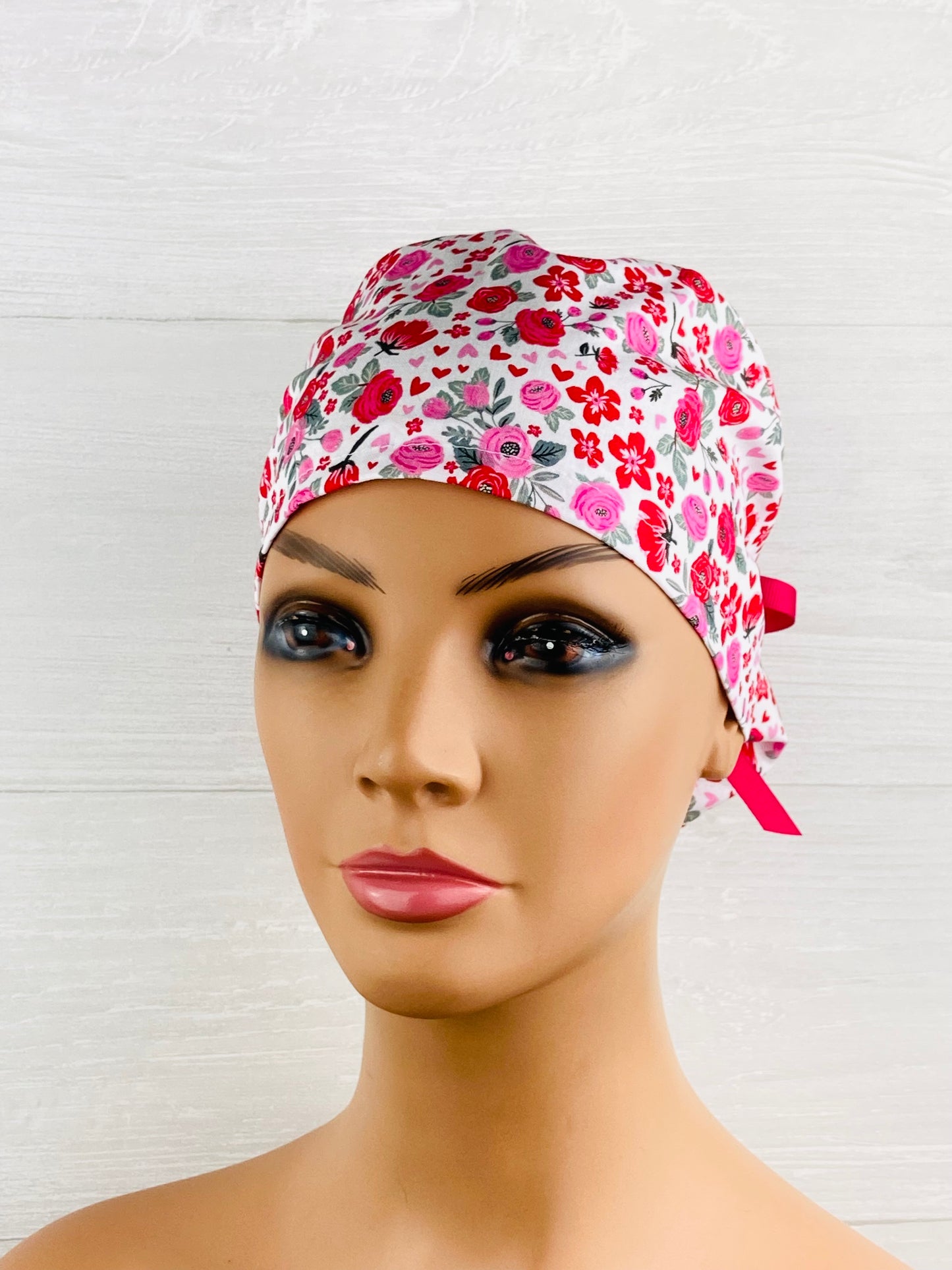 Cottage Valentine's Floral Ponytail Hat