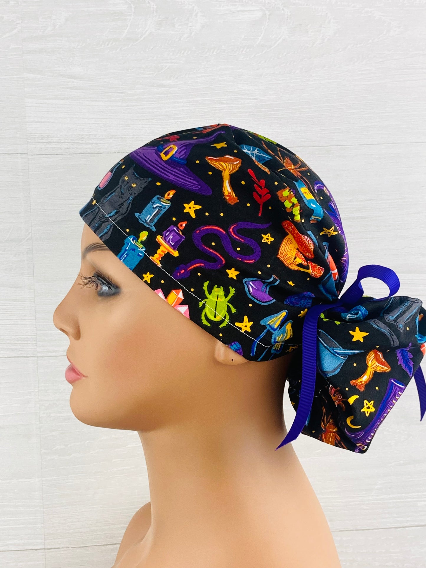 Witches Brew Ponytail Scrub Hat