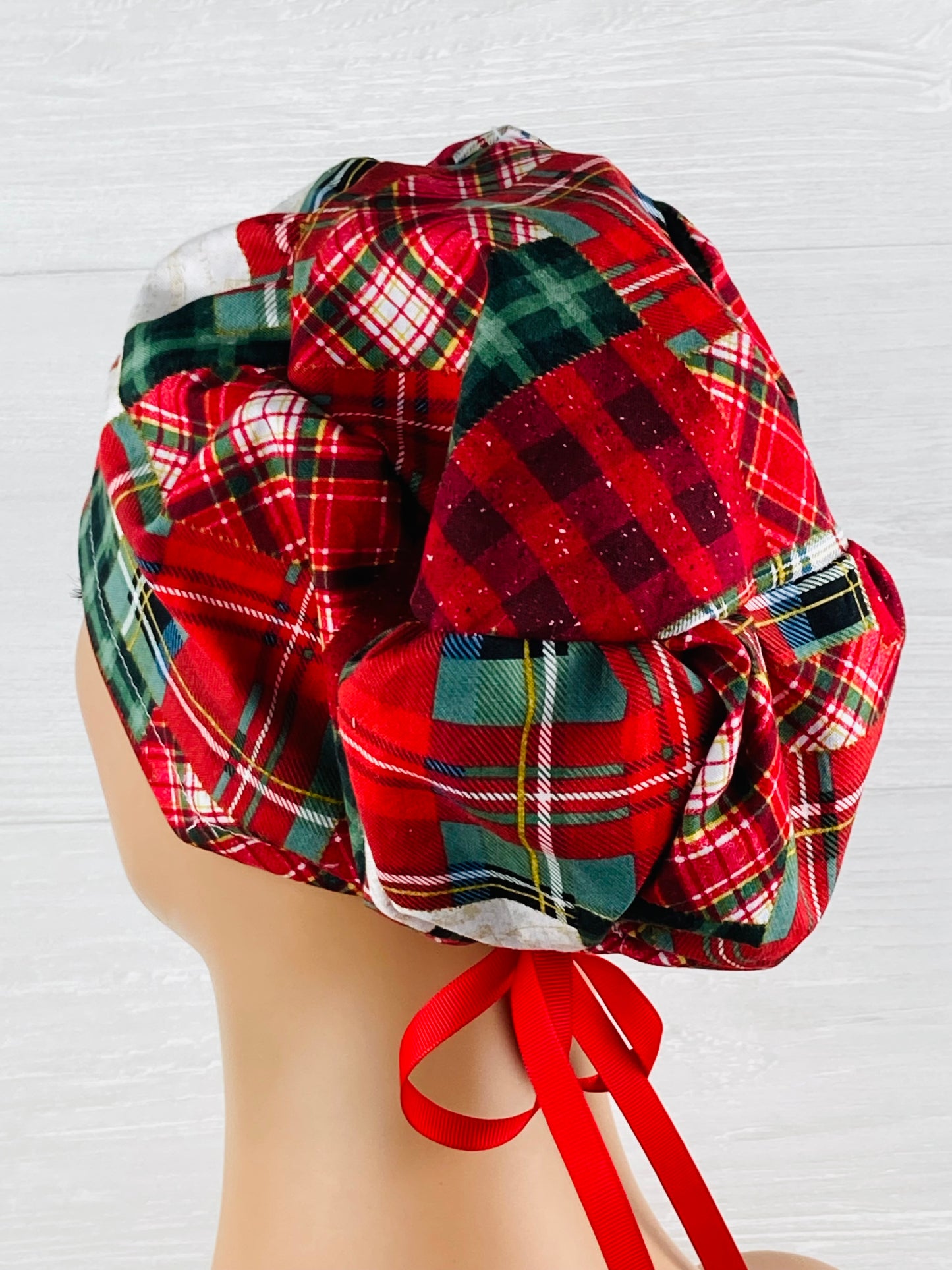 Christmas Patchwork Women's Tieback Hat