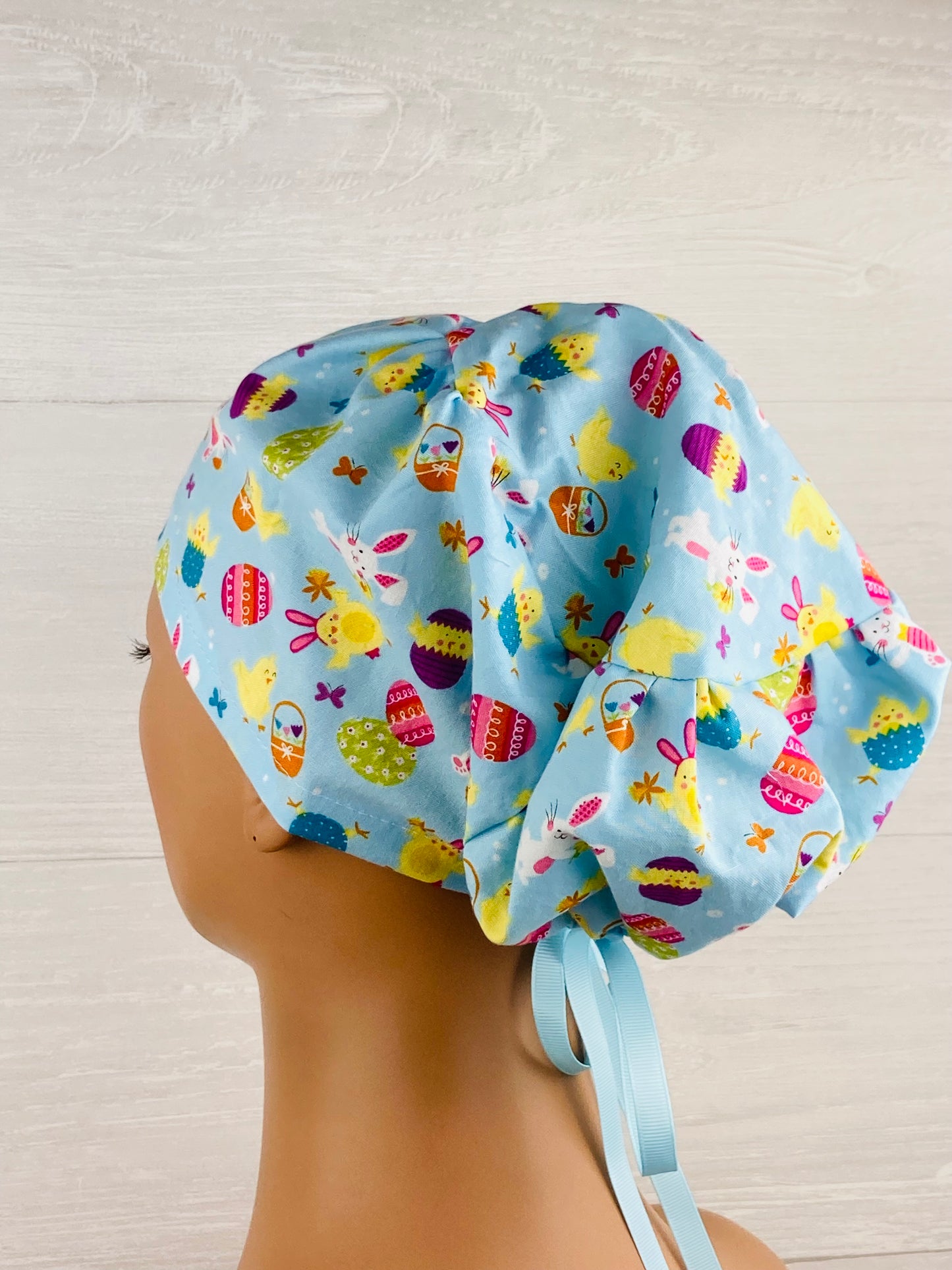 Tossed Easter Critters Women's Tieback Hat