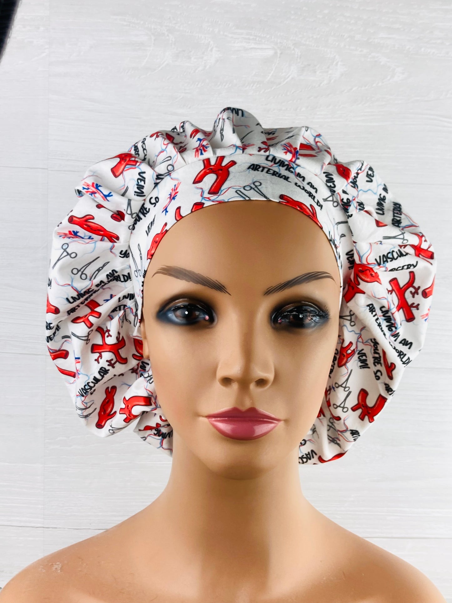Living in an Arterial World Bouffant Scrub Cap