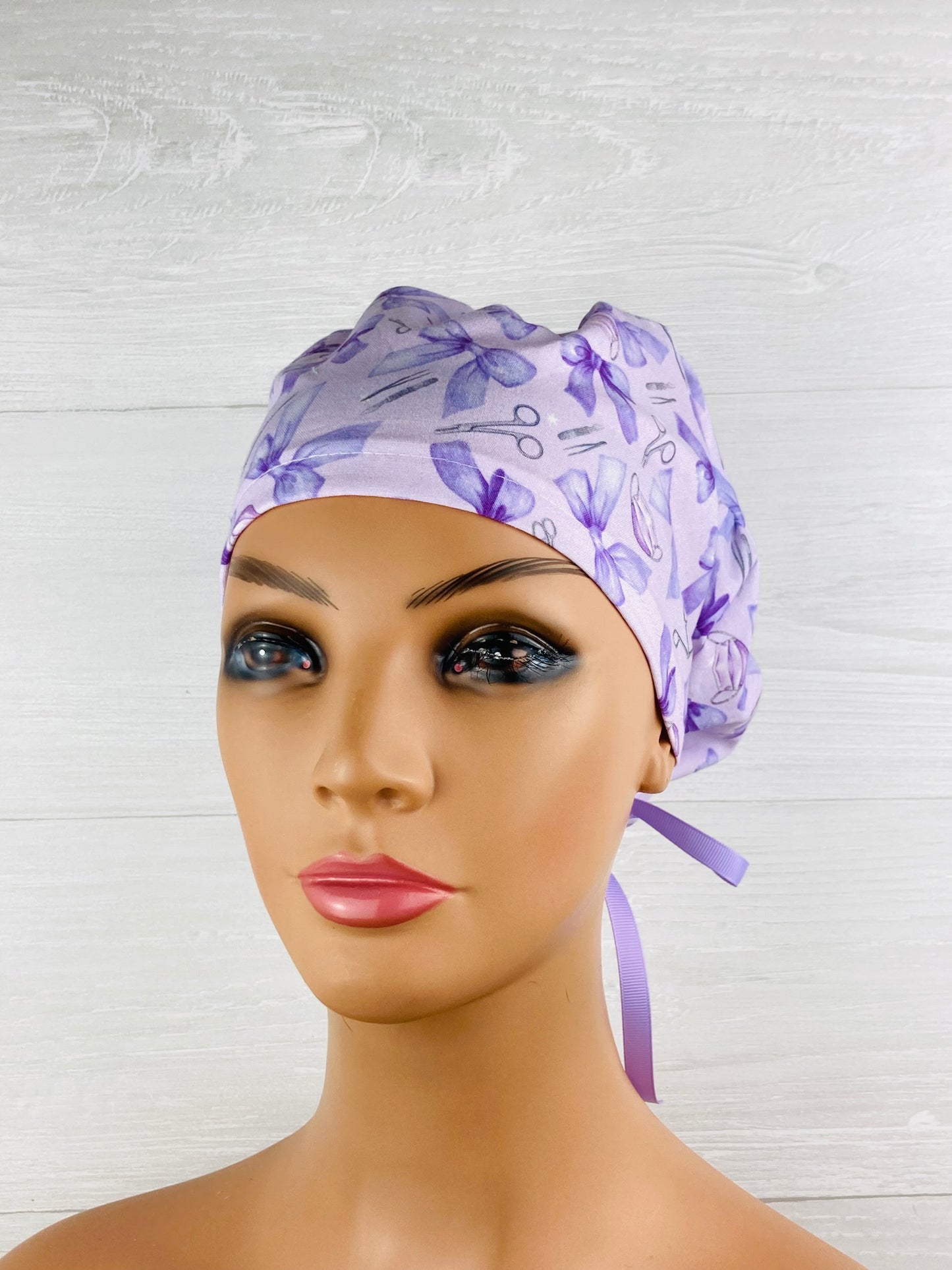 Surgical Bow Instruments Purple Women's Tieback Hat
