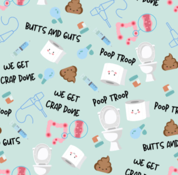 Poop Troop Ponytail Scrub Cap