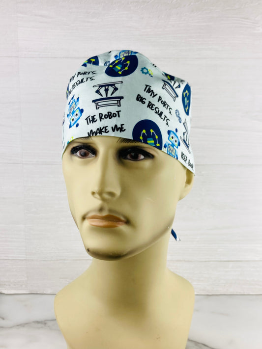 The Robot Made Me Do It Men's Scrub Hat