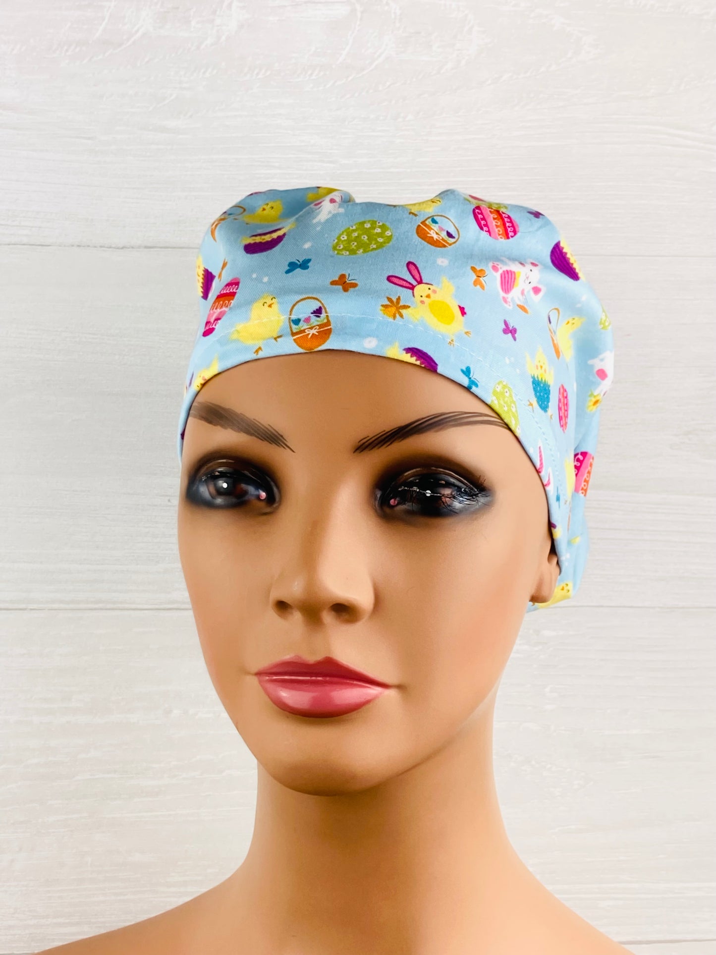 Tossed Easter Critters Women's Tieback Hat