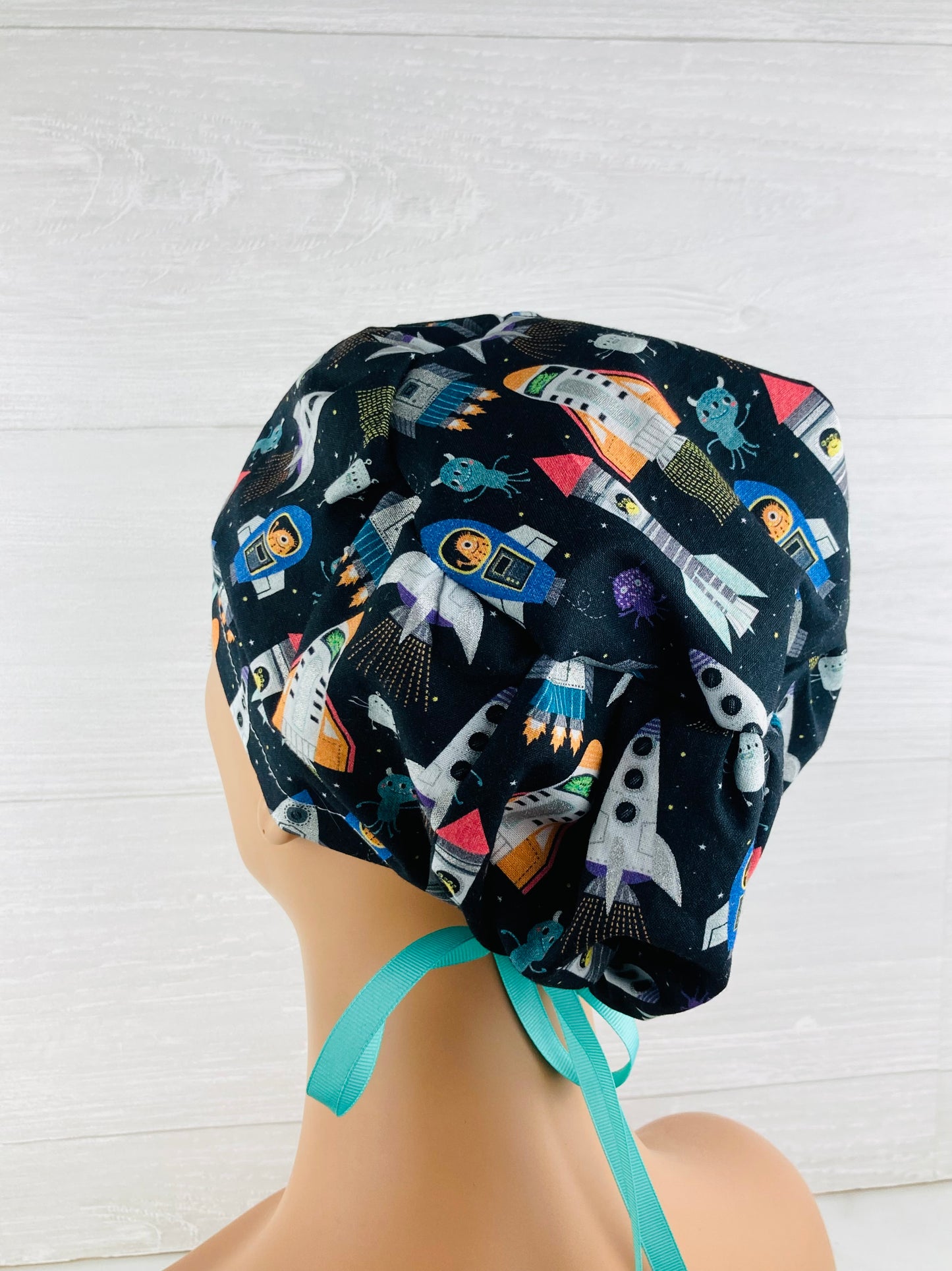 Aliens and Rockets Womens Tieback Hat