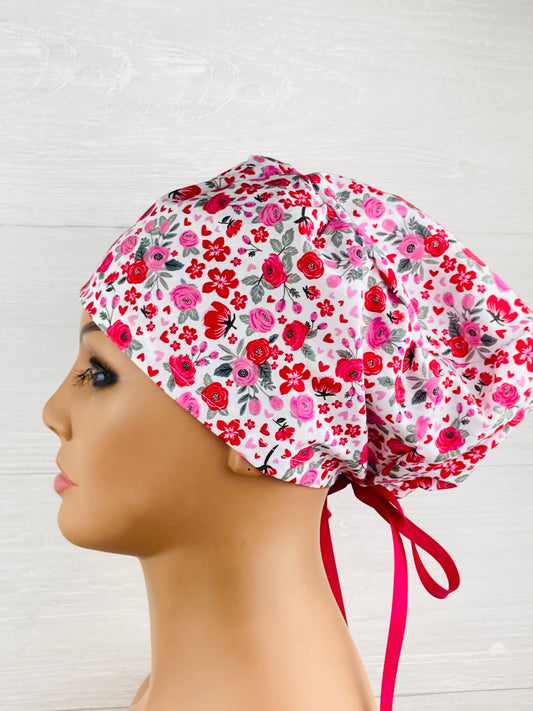 Cottage Valentine's Floral Women's Tieback Hat