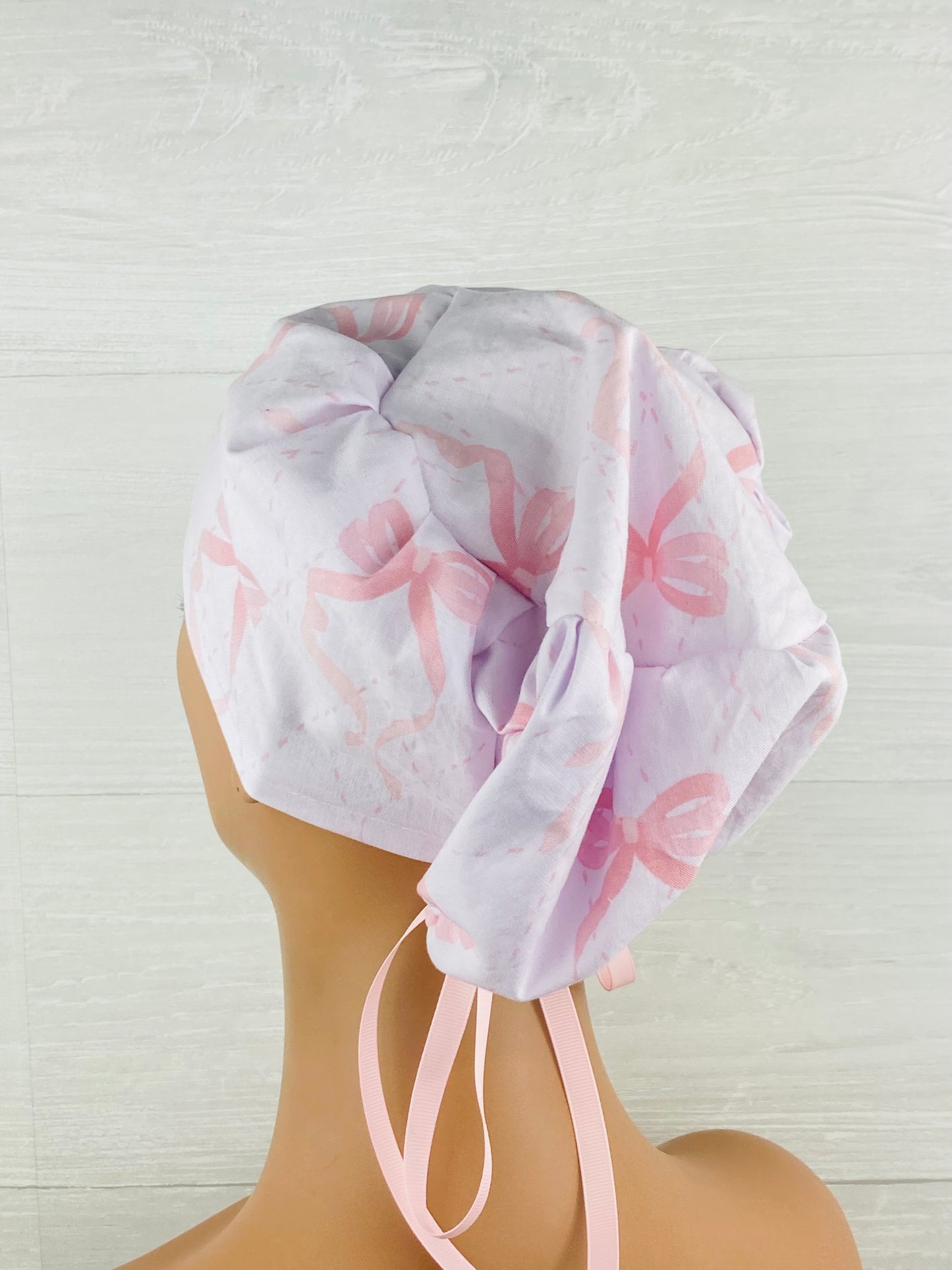 Pink Bow Women's Tieback Hat