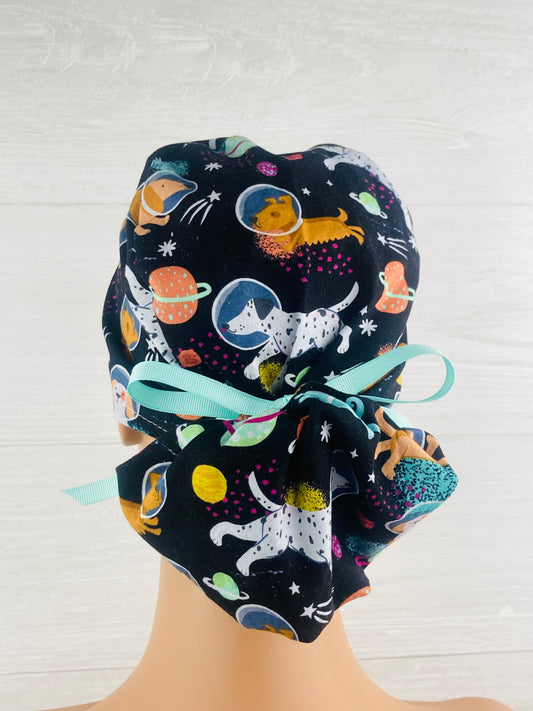 Dogs in Space Ponytail Hat
