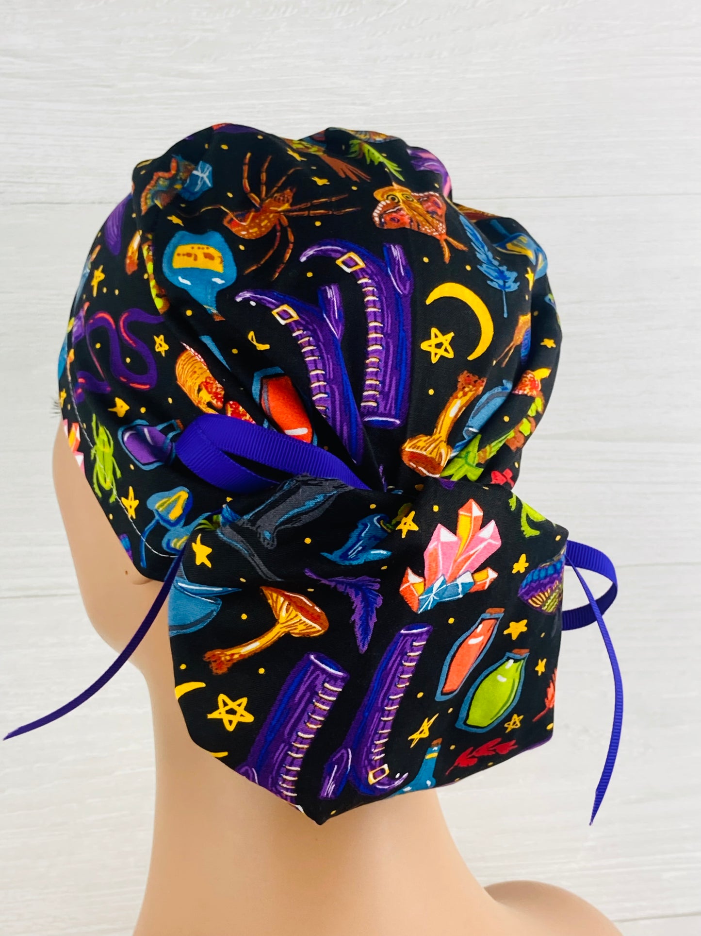 Witches Brew Ponytail Scrub Hat