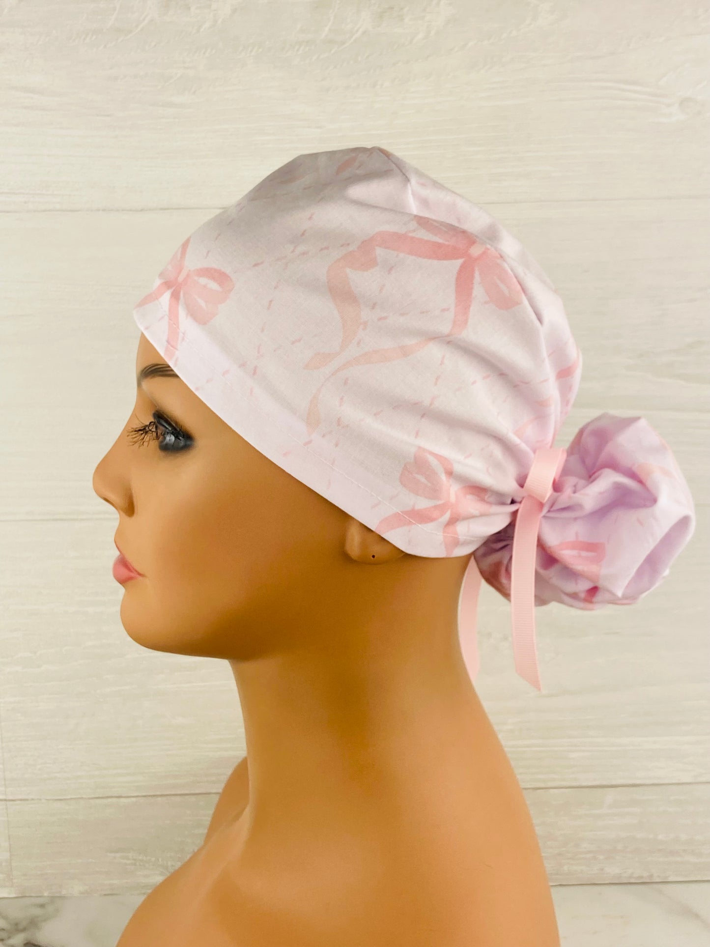Pink Bow Ponytail Hat