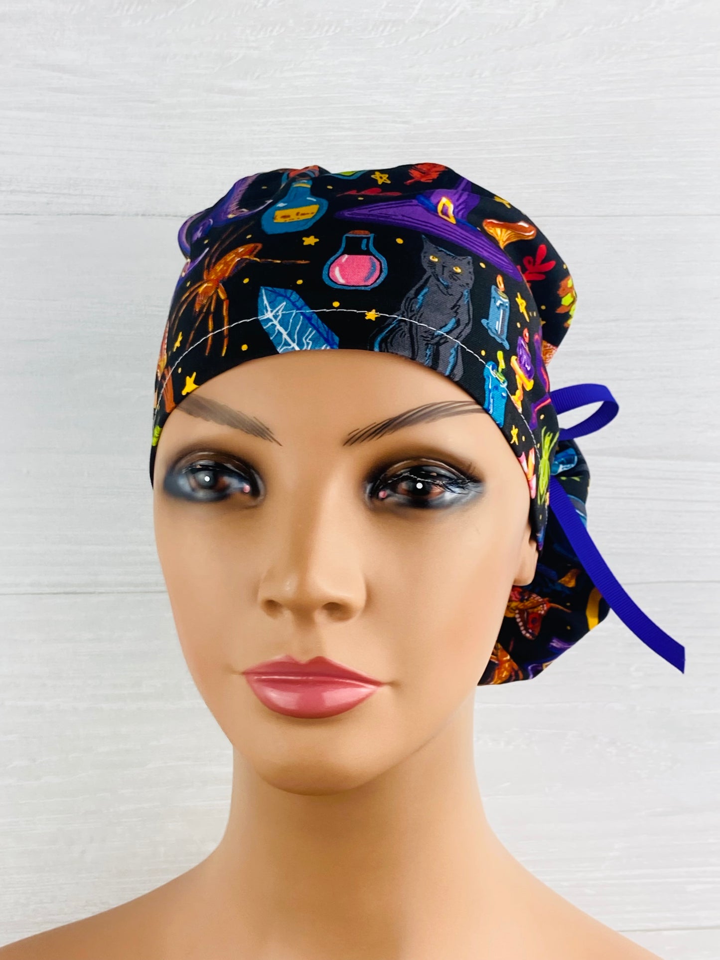 Witches Brew Ponytail Scrub Hat