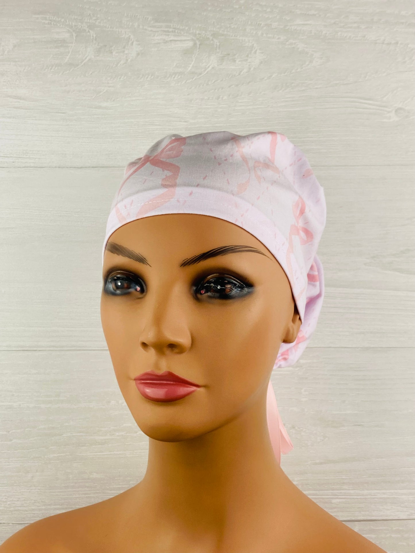 Pink Bow Women's Tieback Hat