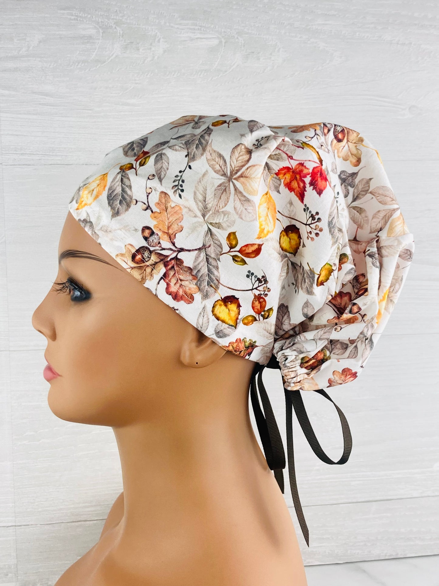 Autumn Leaves and Acorns Women's Tieback Hat