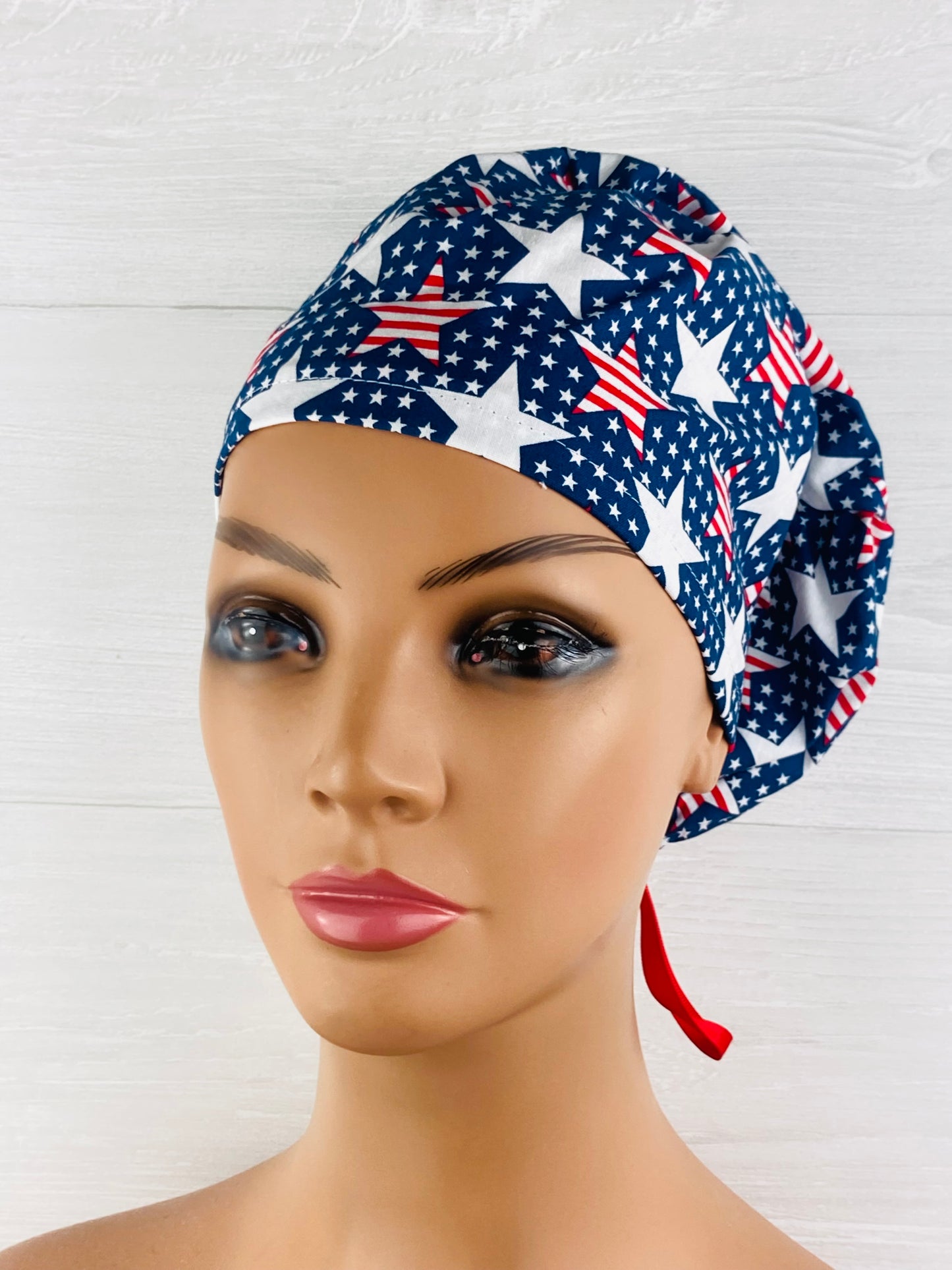 Patriotic Stars Women's Tieback Hat