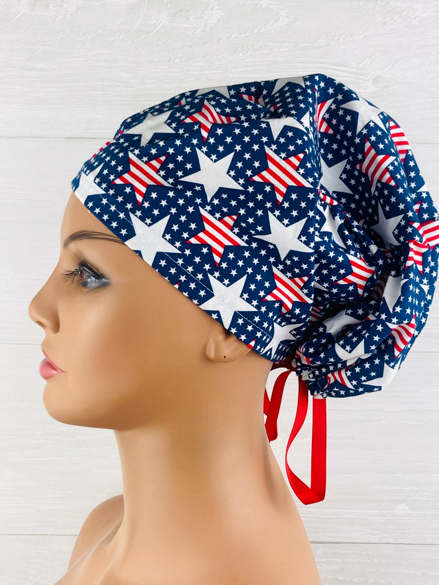 Patriotic Stars Women's Tieback Hat
