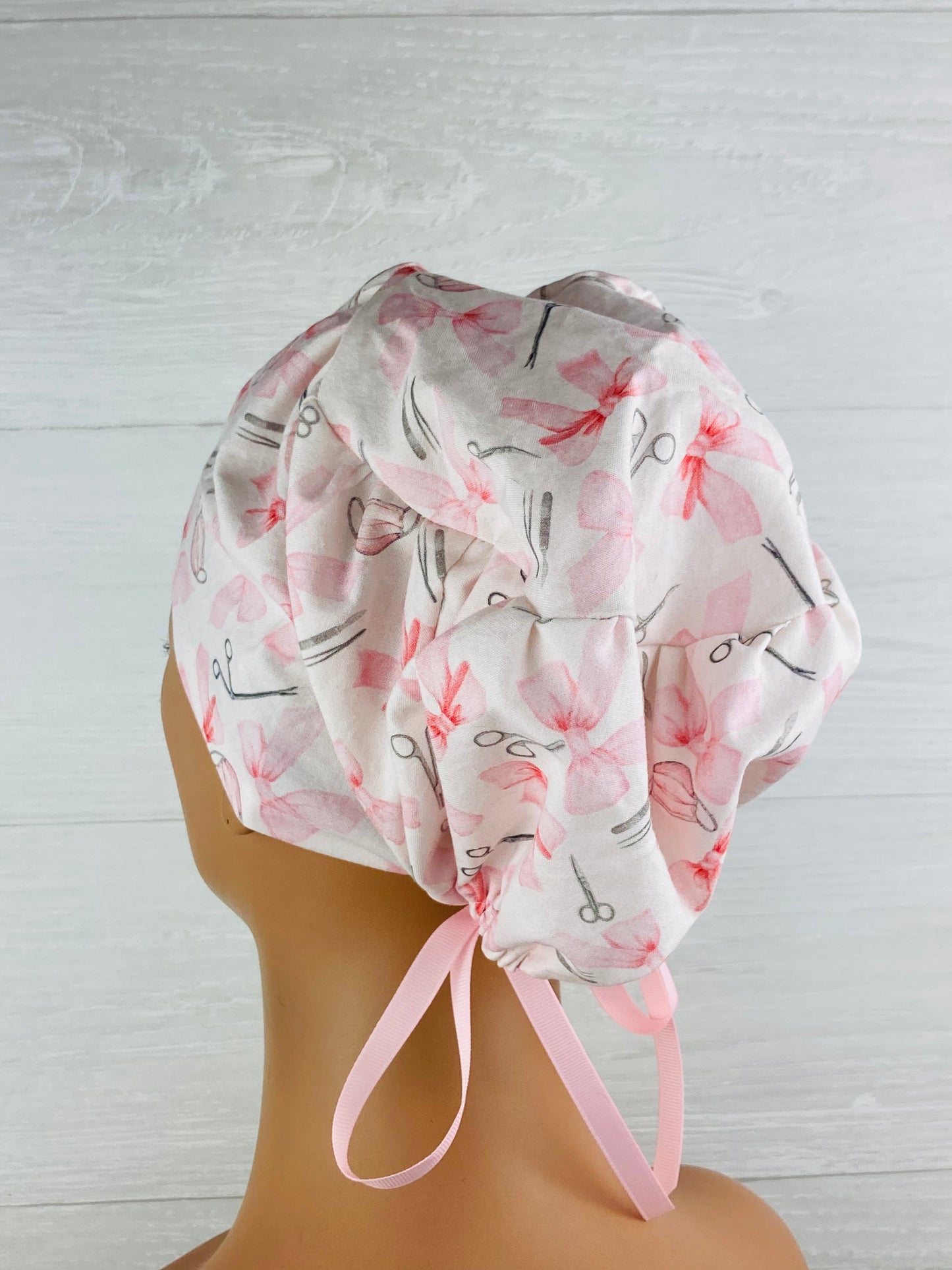 Surgical Bow Instruments Pink Women's Tieback Hat