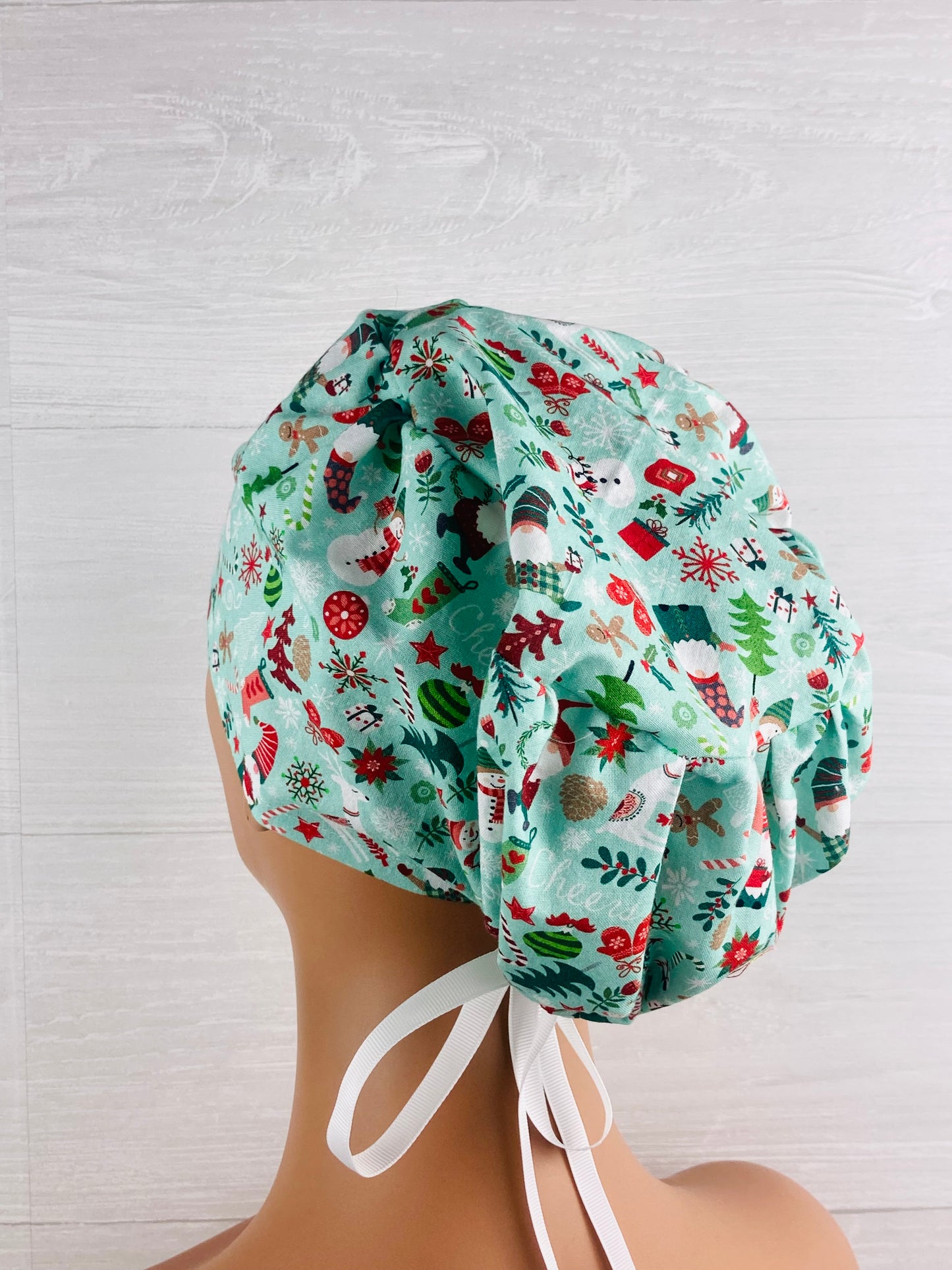 Christmas Icons on Mint Women's Tieback Hat