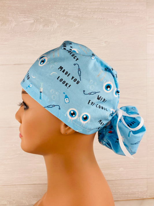 Ophthalmology Ponytail Scrub Cap