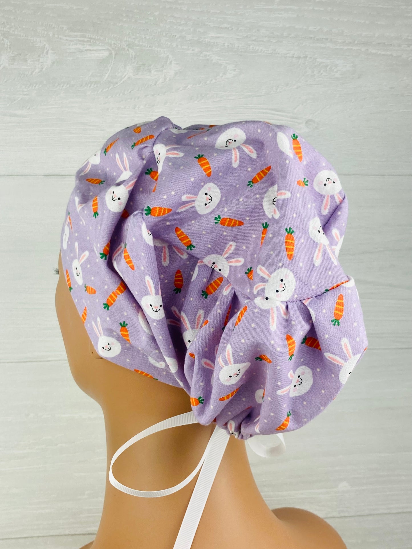 Easter Bunnies and Carrots Women's Tieback Hat