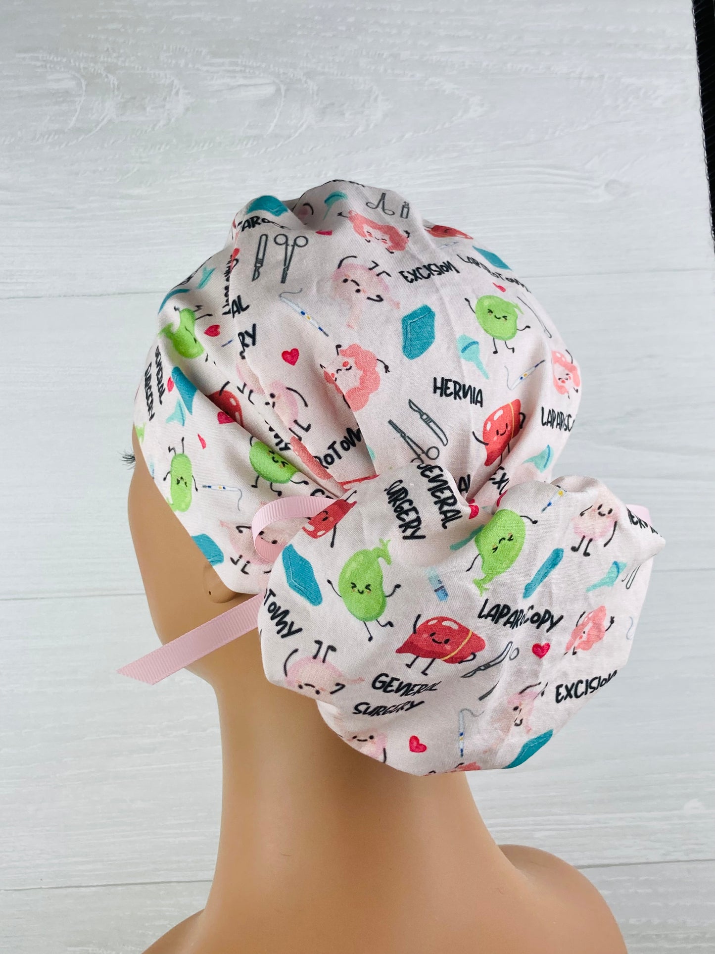 General Surgery Icons Ponytail Scrub Cap