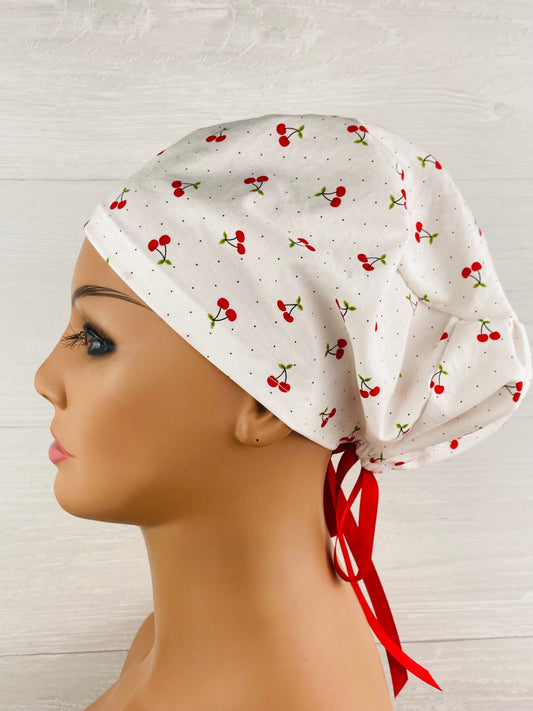 Cherry Dot Women's Tieback Hat