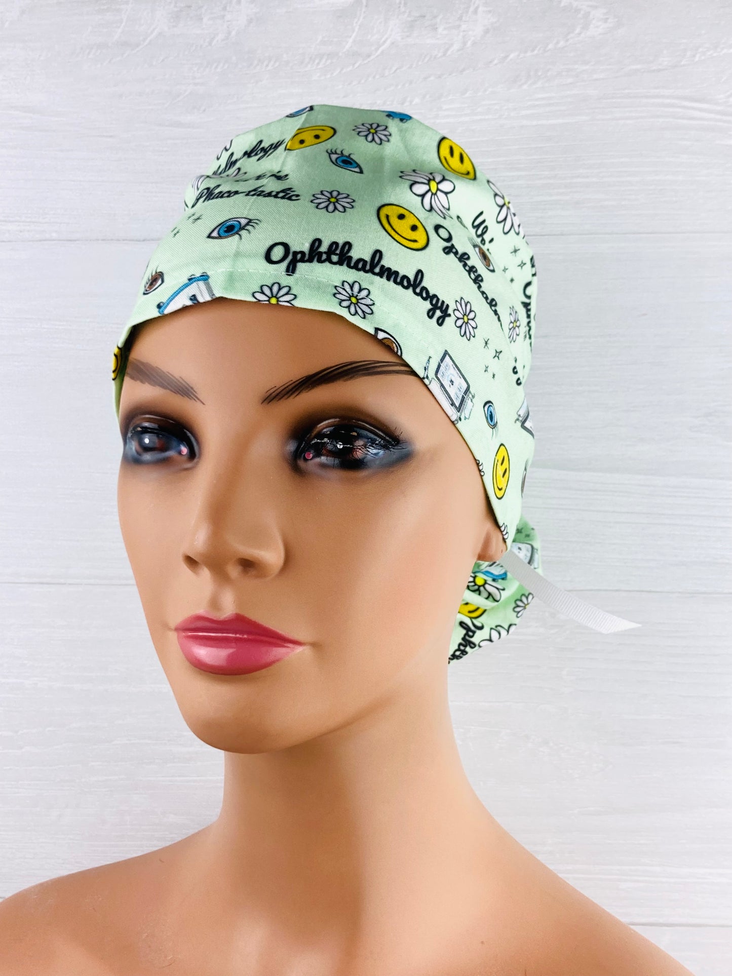 We're Phaco-tastic Ponytail Hat - Ophthalmology Scrub Hat