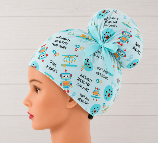 Team Robotics High Bun Scrub Cap - Chic2Surgery