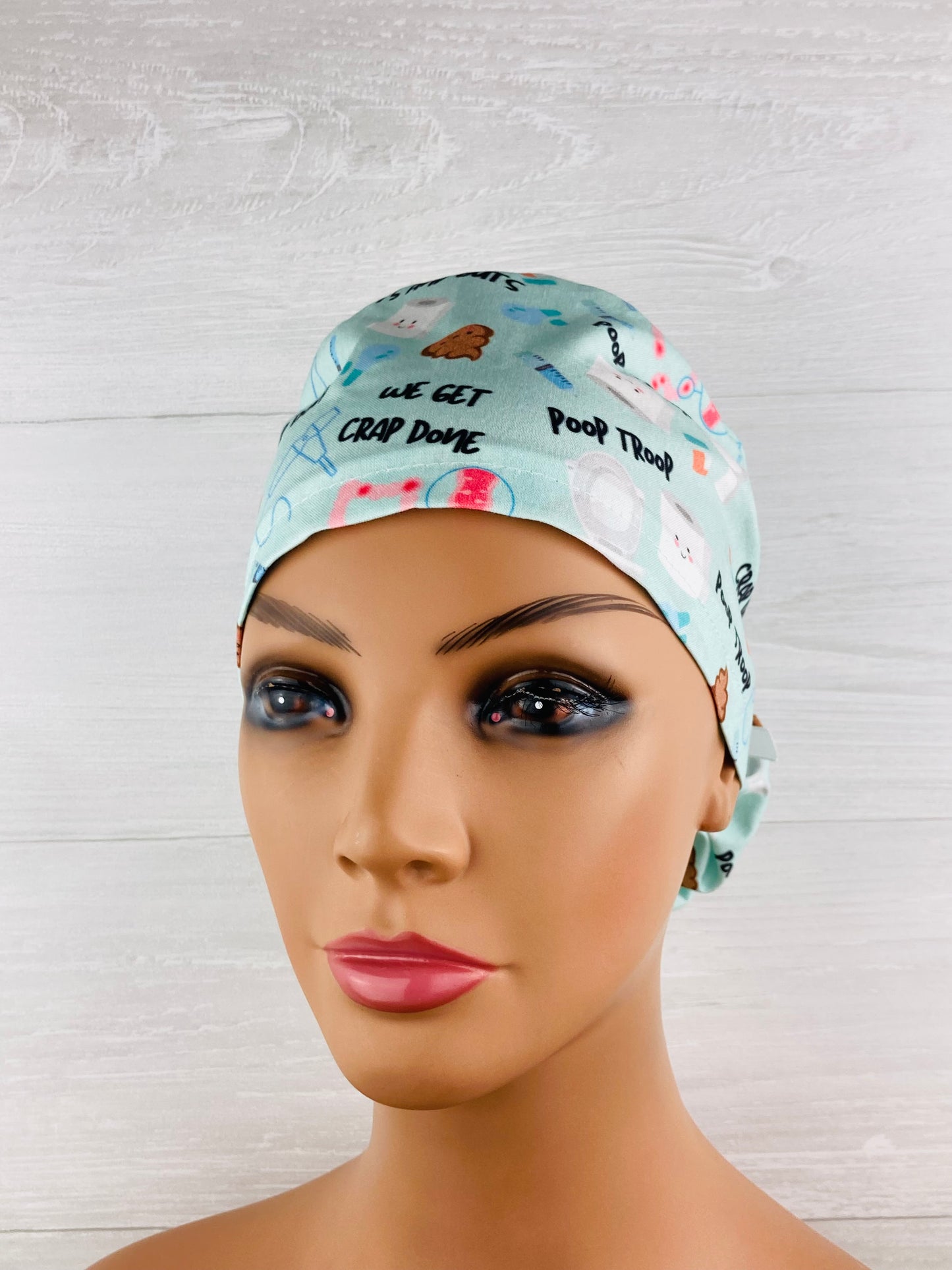 Poop Troop Ponytail Scrub Cap