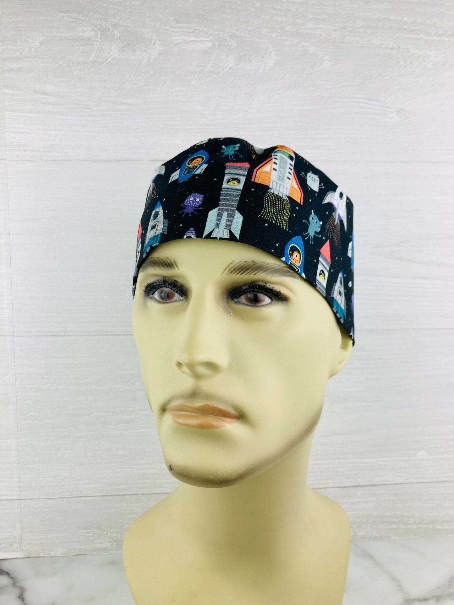 Aliens and Rockets Men's Scrub Hat