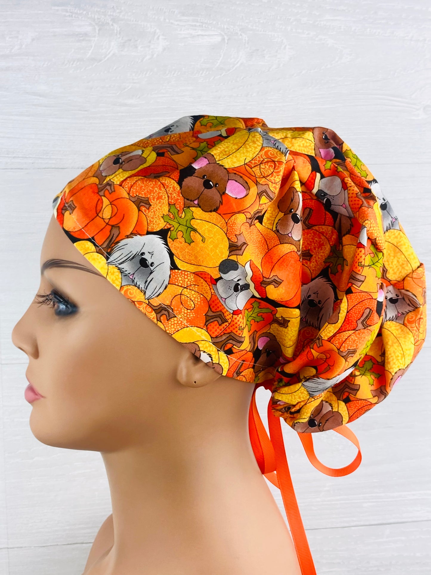 Pups and Pumpkins Women's Tieback Hat