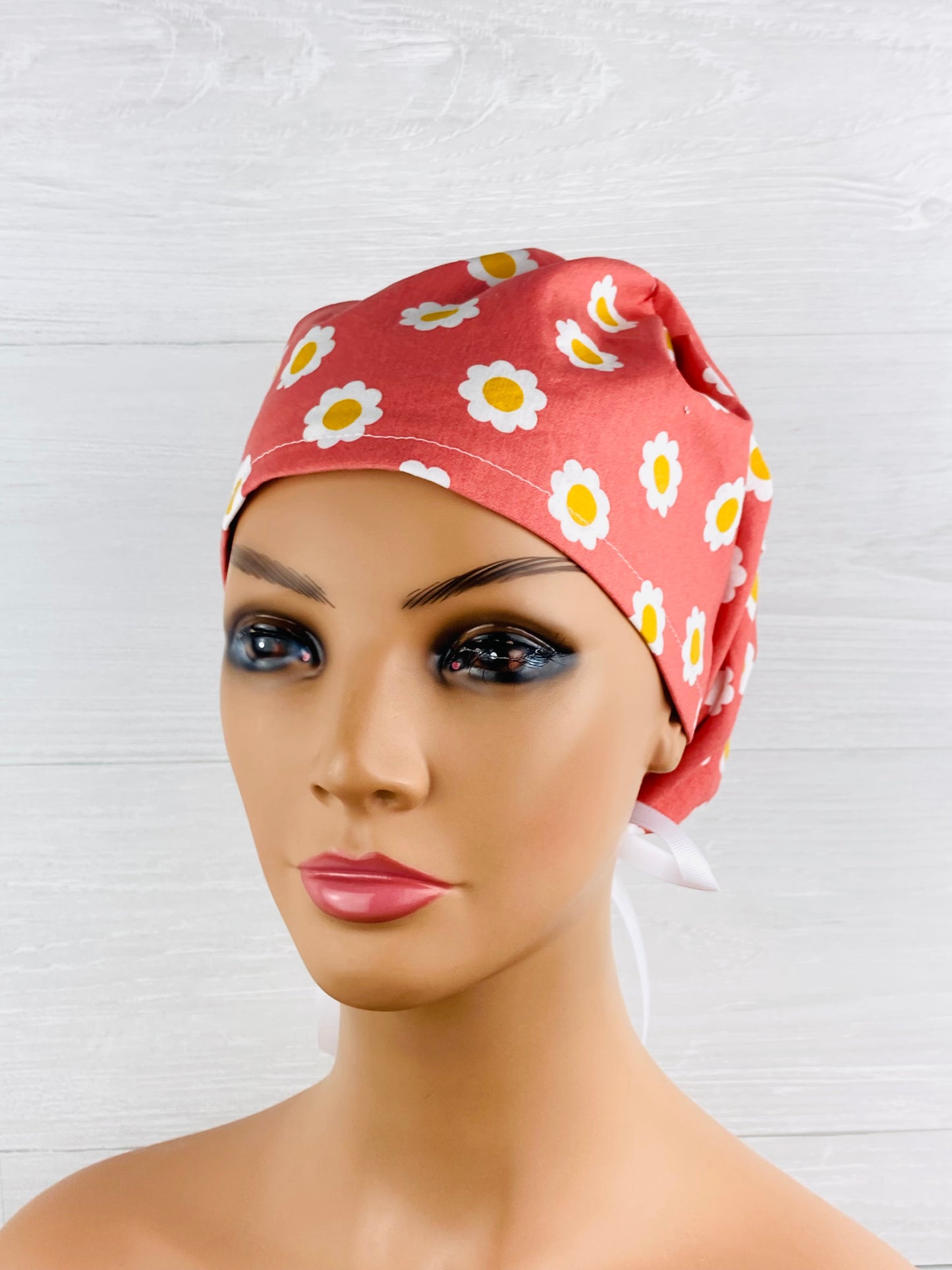 Coral Floral Women's Tieback Hat