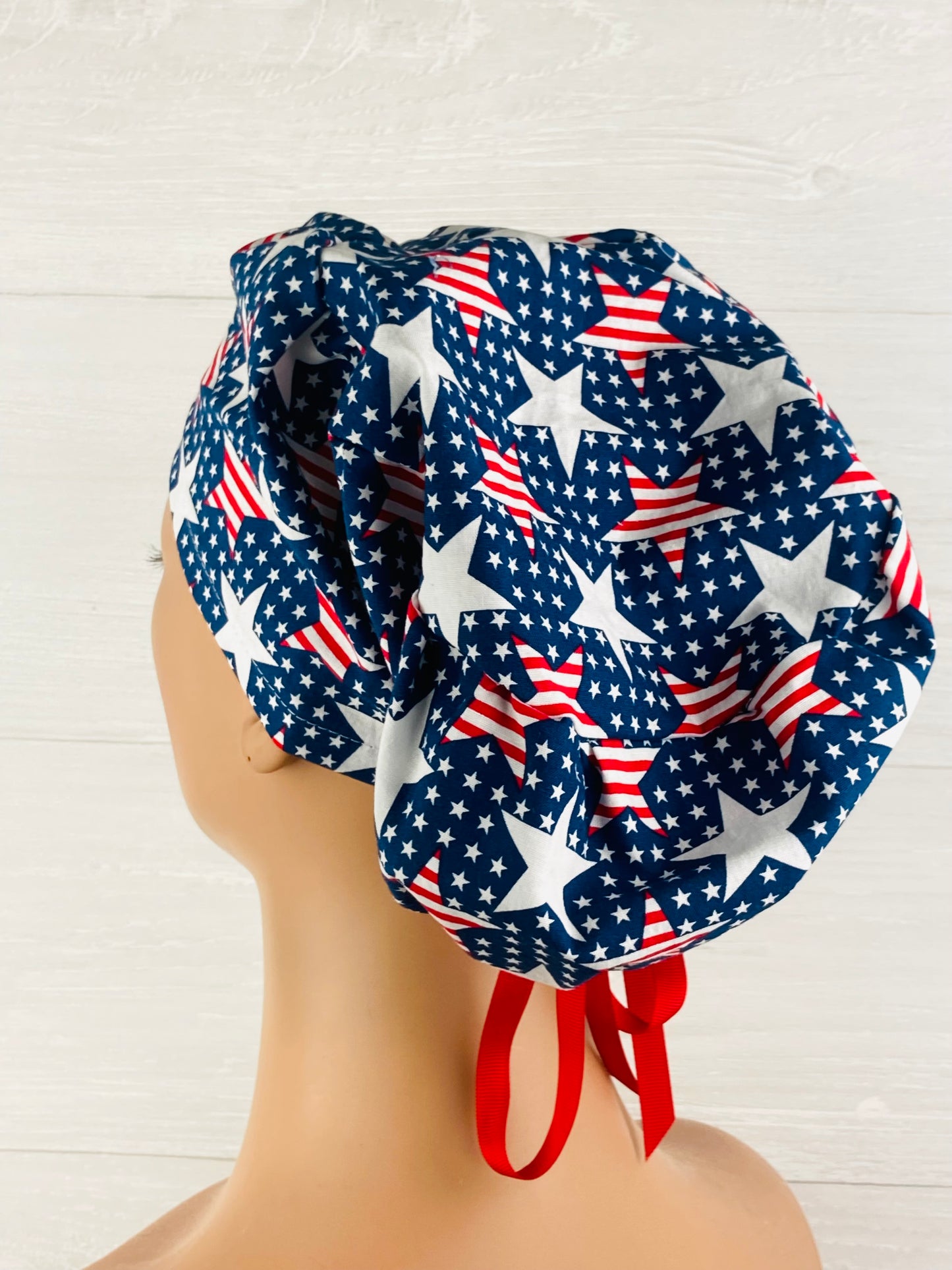 Patriotic Stars Women's Tieback Hat