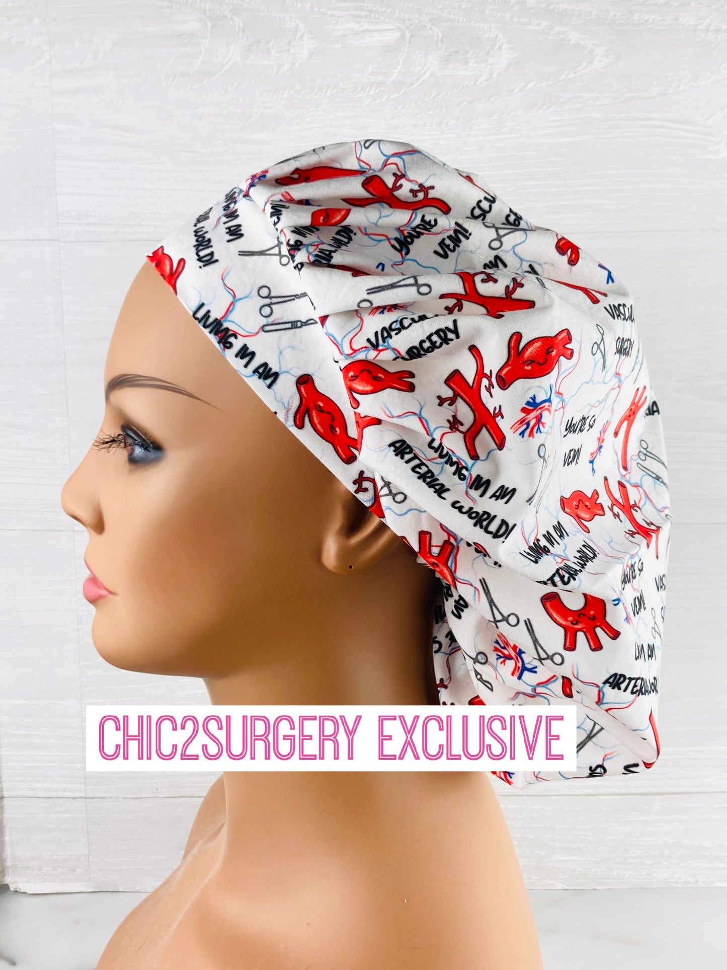 Living in an Arterial World Bouffant Scrub Cap