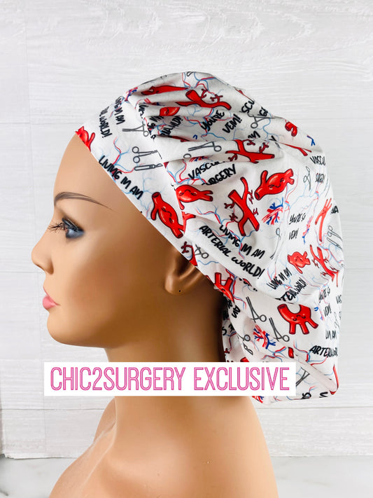 Living in an Arterial World Bouffant Scrub Cap