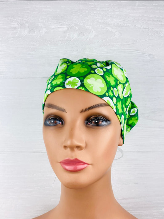  handmade St. Patrick's Day scrub cap