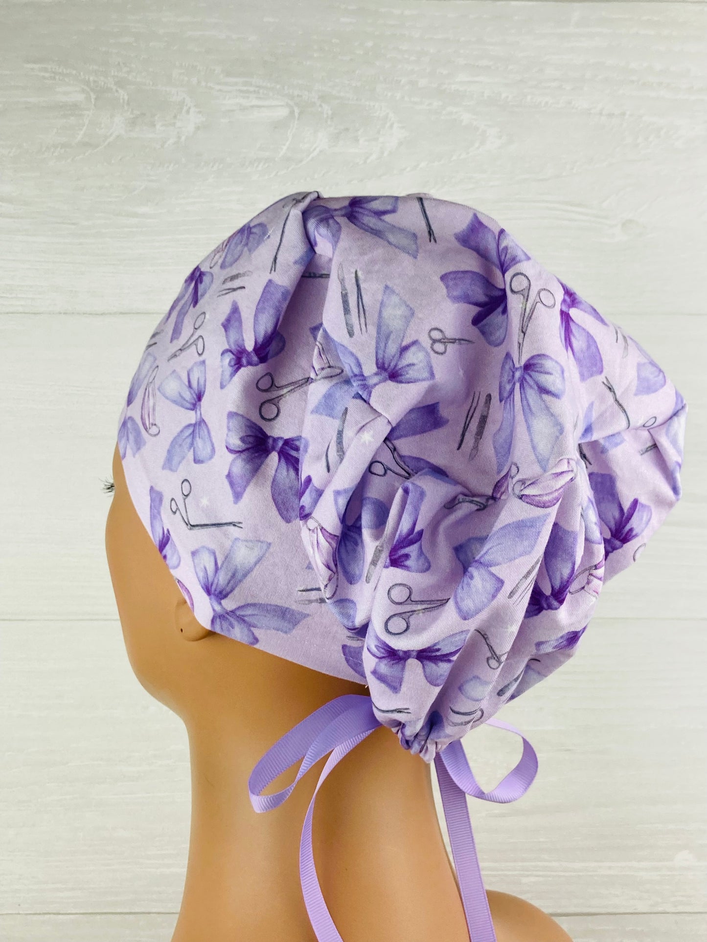 Surgical Bow Instruments Purple Women's Tieback Hat