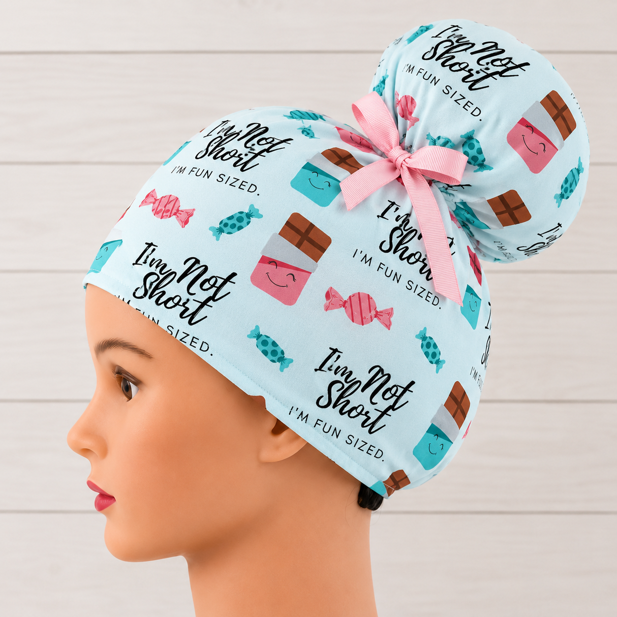 I'm Not Short, I'm Fun Sized High Bun Scrub Cap - Chic2Surgery