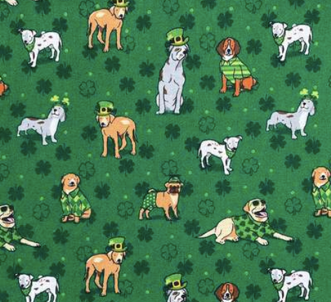 St Patricks's Day Dogs and Hats Men’s Scrub Hat