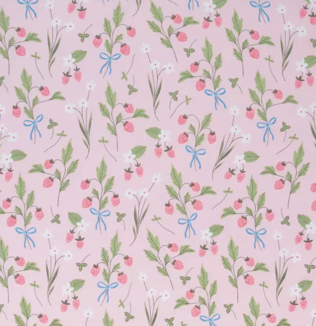 Strawberry Floral Bow Women's Tieback Hat