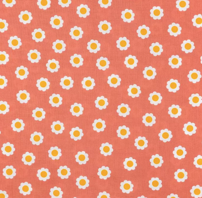 Coral Floral Ponytail Hat