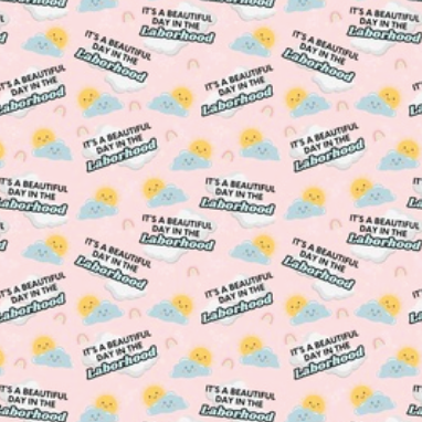 Its A Beautiful Day In The Labor Hood Obstetrics High Bun Scrub Cap - Chic2Surgery