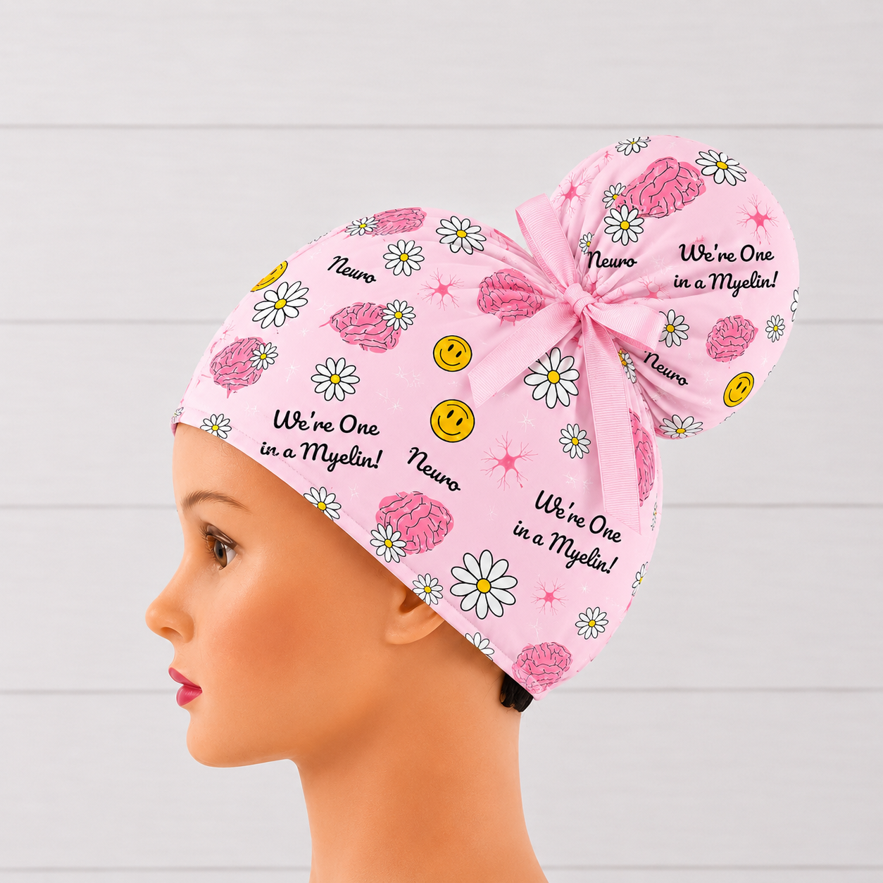 We're One In A Mye-lin, Neurology High Bun Scrub Cap - Chic2Surgery
