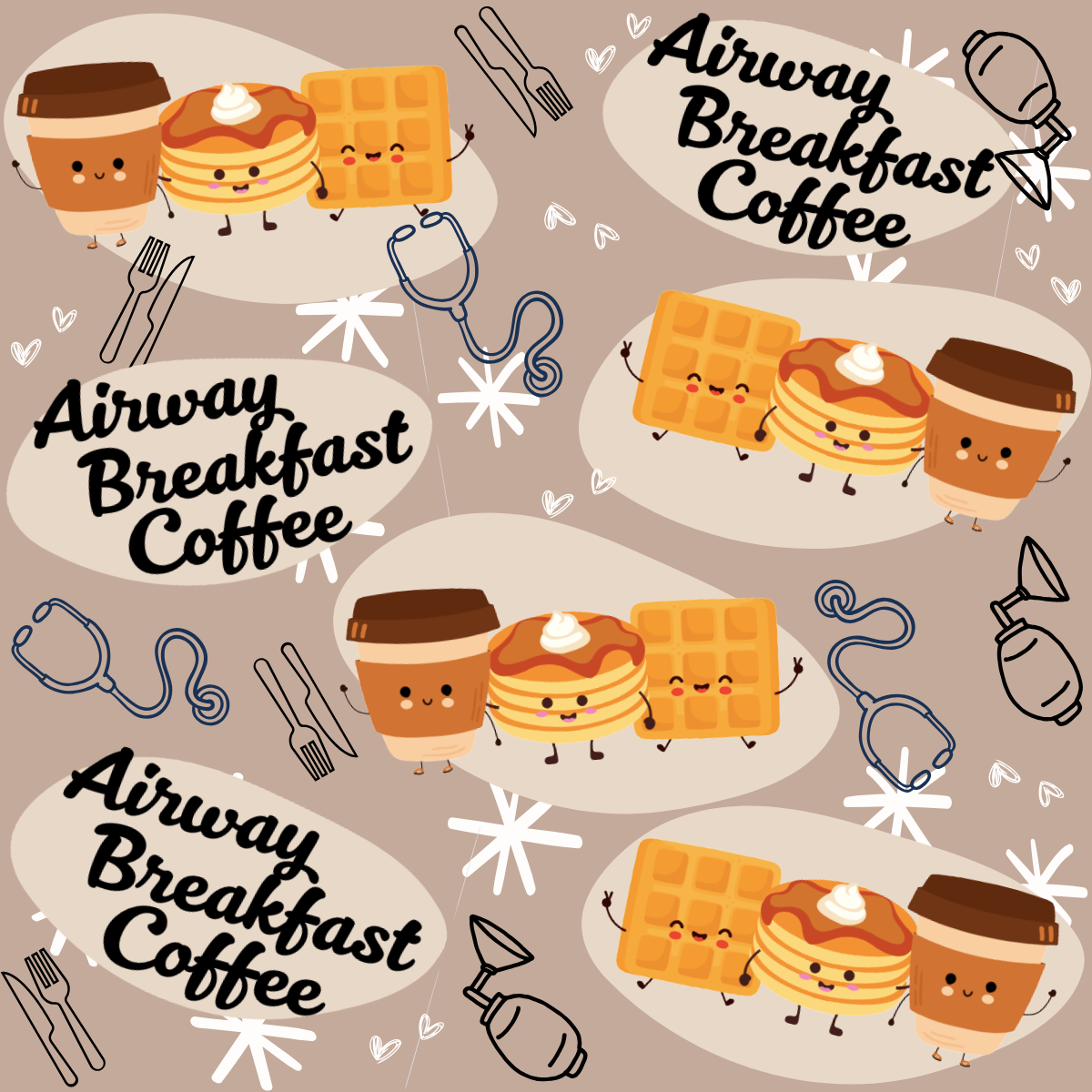 Anesthesia Breakfast Men's Scrub Hat