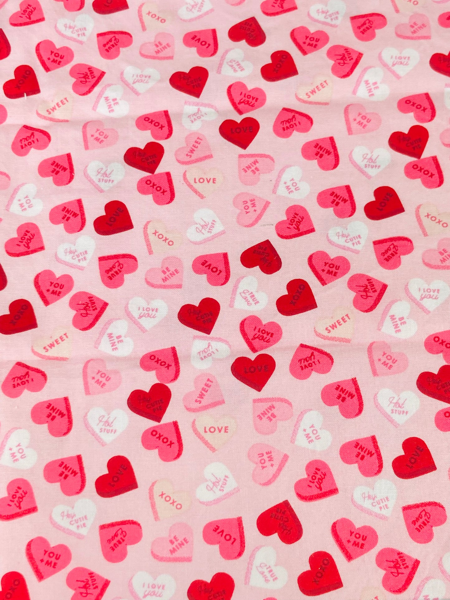 Valentine's Candy Hearts Bouffant Scrub Cap | Handmade Surgical Hat for Nurses