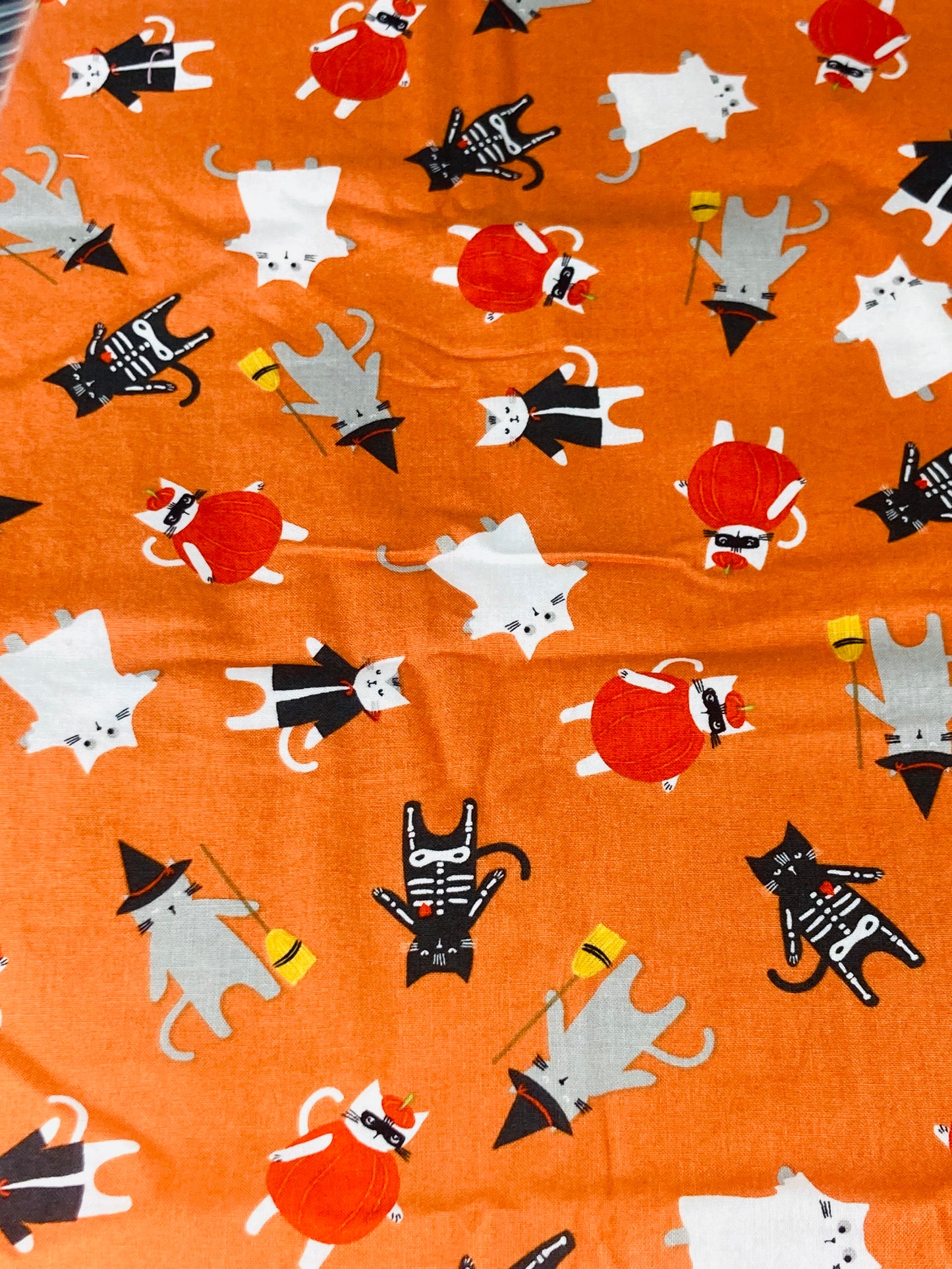 Halloween Kitties in Costume Bouffant Scrub Cap | Handmade Surgical Hat for Nurses