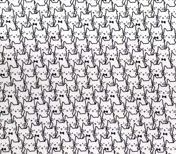 Black and White Cats Bouffant Scrub Cap | Handmade Surgical Hat for Nurses