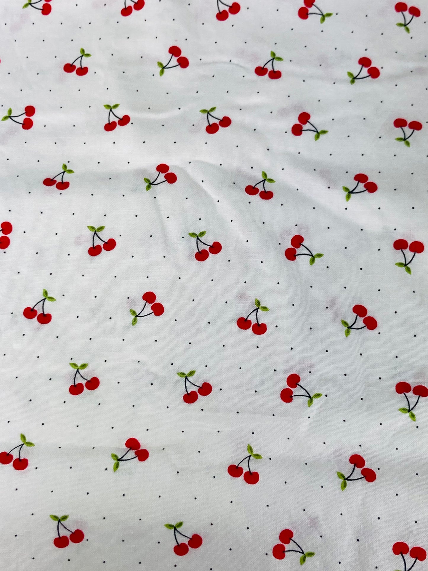 Cherries and Dots Bouffant Scrub Cap | Handmade Surgical Hat for Nurses