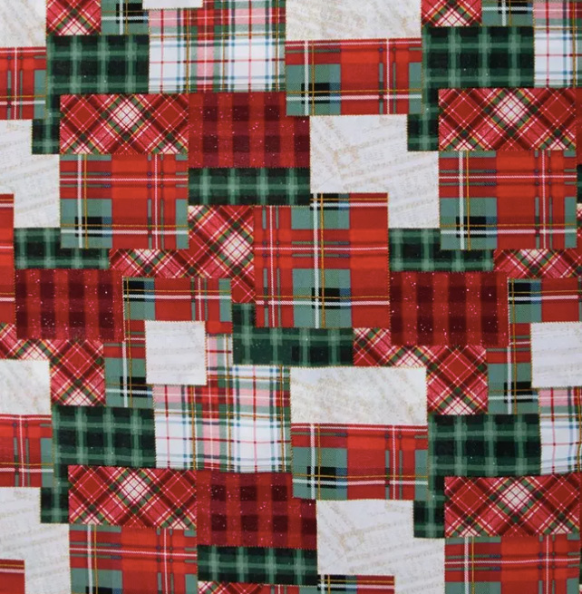 Christmas Patchwork Quilted Bouffant Scrub Cap | Handmade Surgical Hat for Nurses