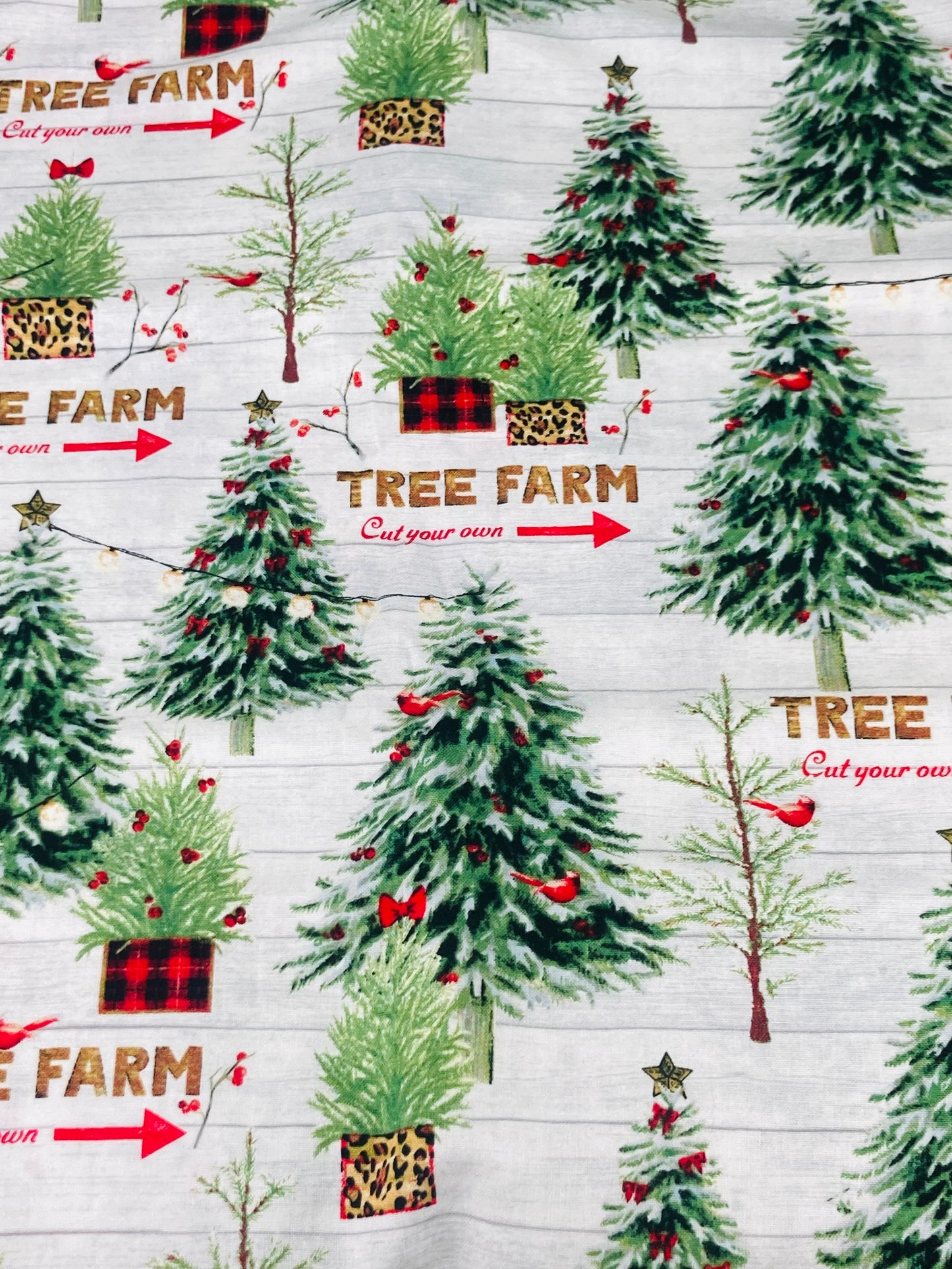 Christmas Tree Farm Bouffant Scrub Cap | Handmade Surgical Hat for Nurses